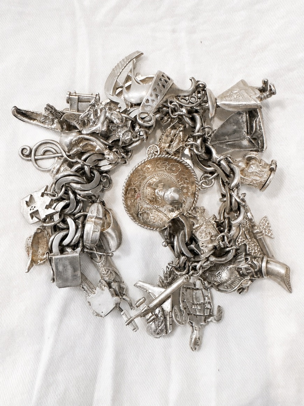 Vintage Sterling silver charm bracelet